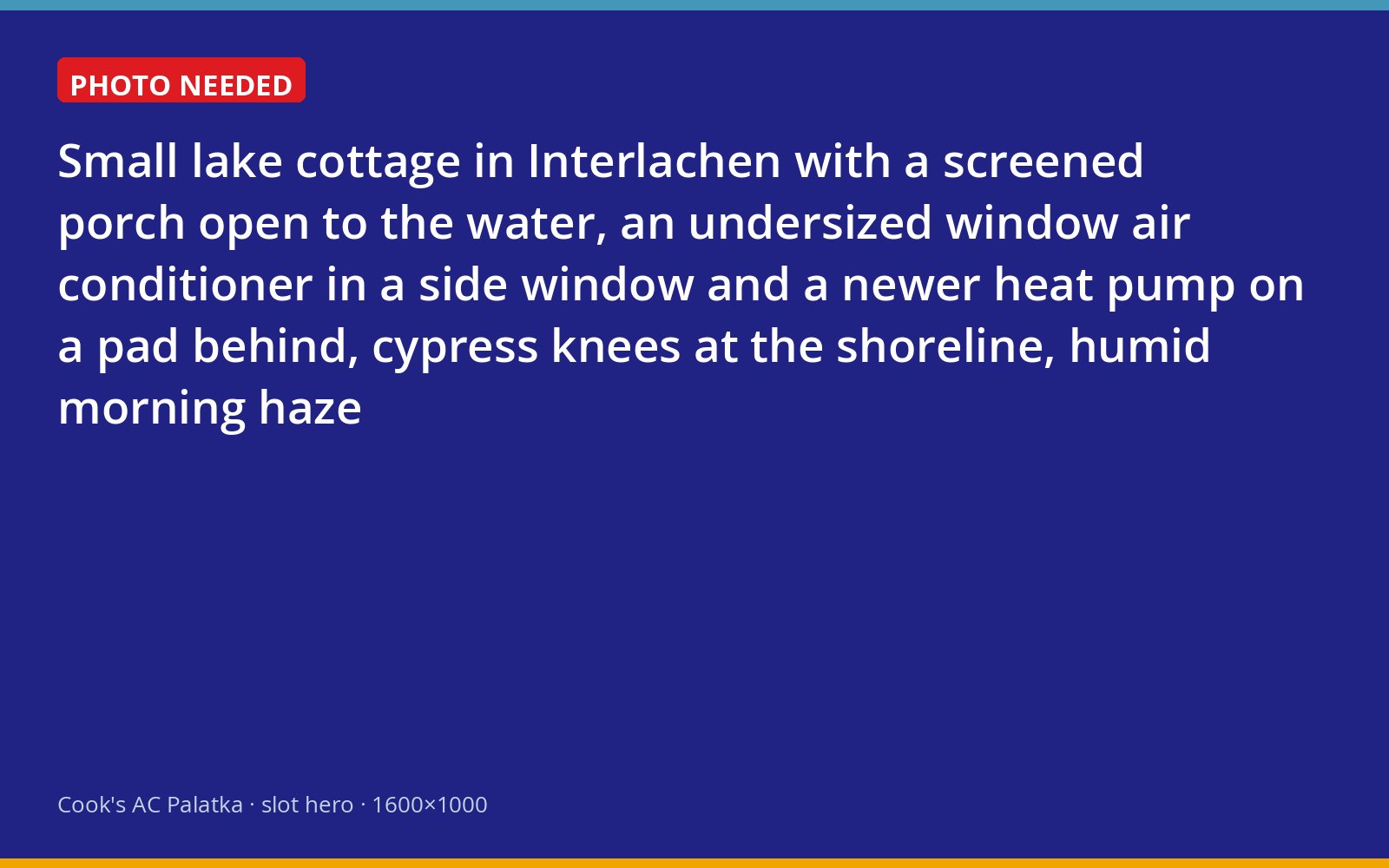 Lake cottage in Interlachen with a window unit and a heat pump beside the screened porch