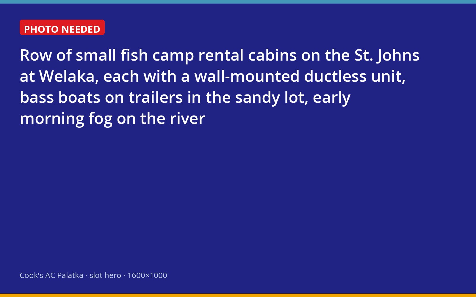 Fish camp rental cabins with ductless air conditioners along the St. Johns River in Welaka