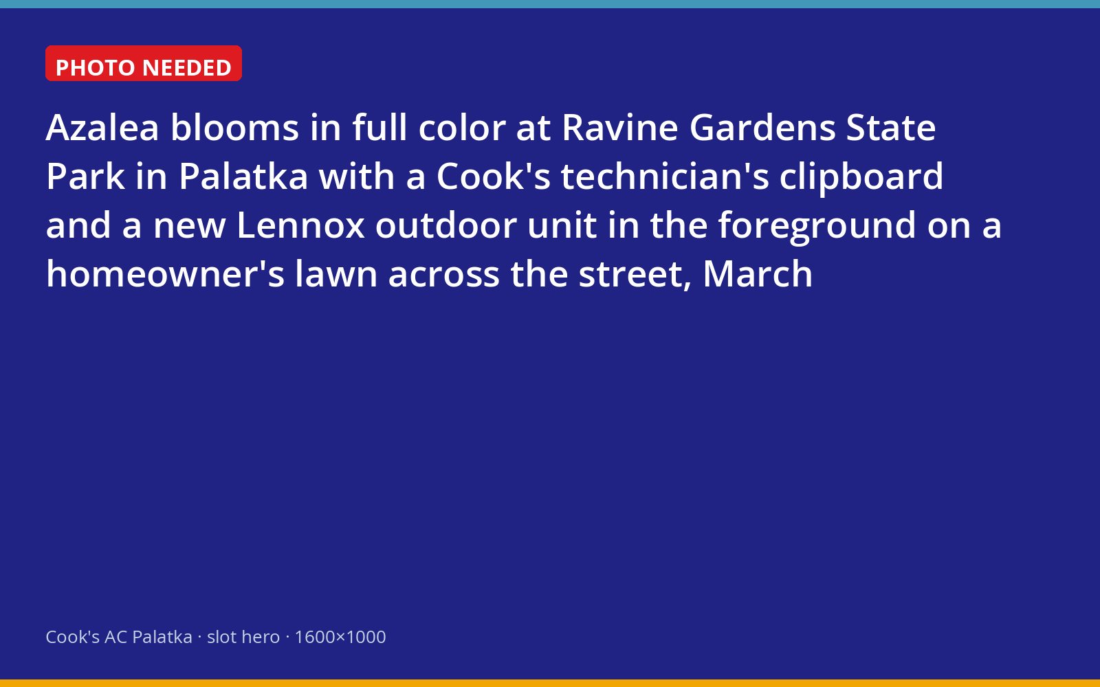 New Lennox outdoor unit installed at a Palatka home during azalea season