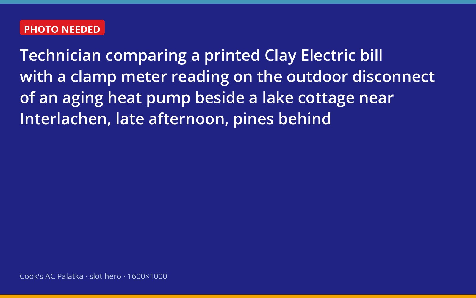 Cook's technician checking amperage on an older heat pump at an Interlachen lake cottage