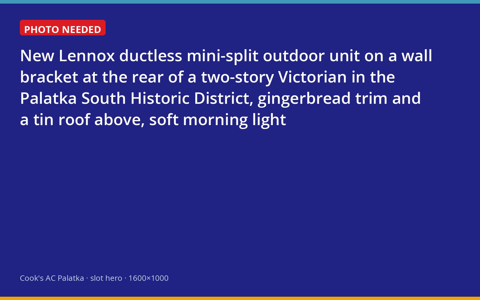 Lennox ductless outdoor unit mounted at a historic Palatka home