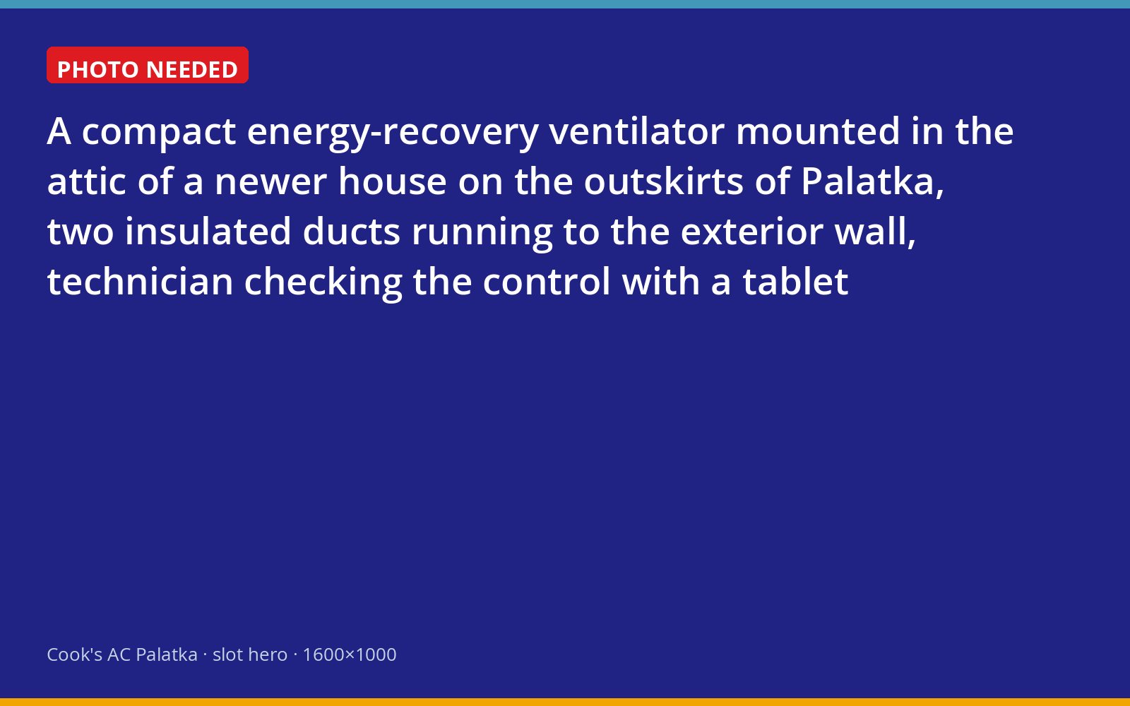 Energy-recovery ventilator installed in the attic of a newer Palatka home
