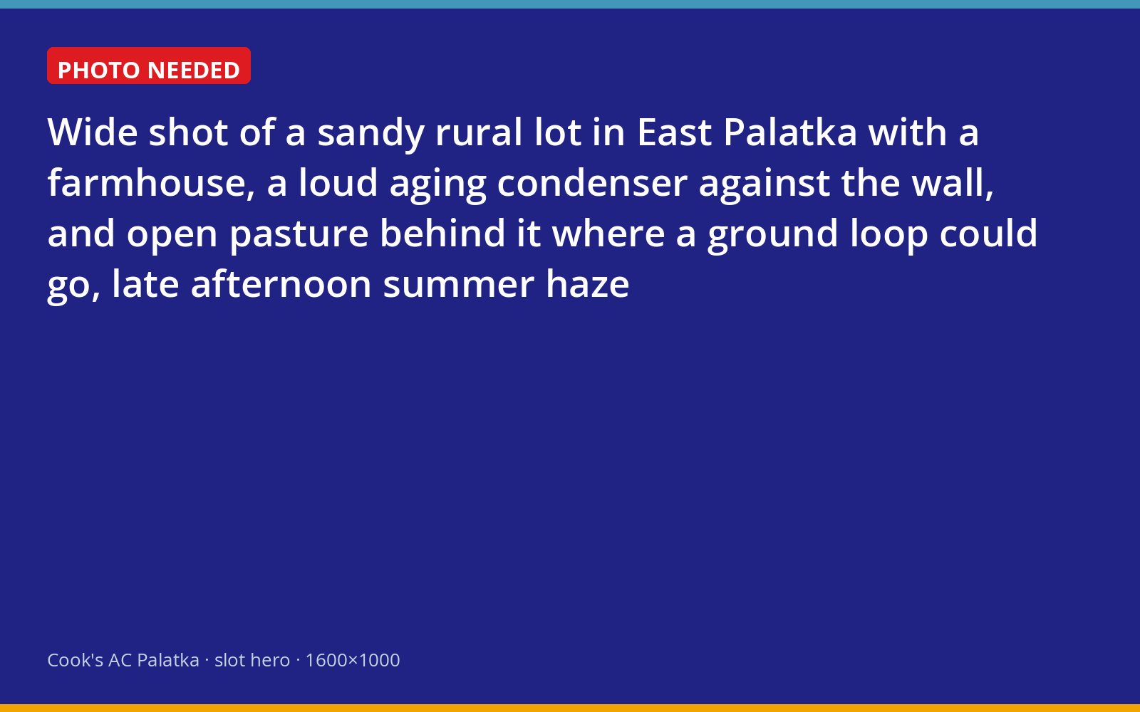 Rural East Palatka property with an aging air conditioner and open land suited to a geothermal loop